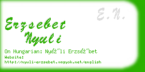 erzsebet nyuli business card